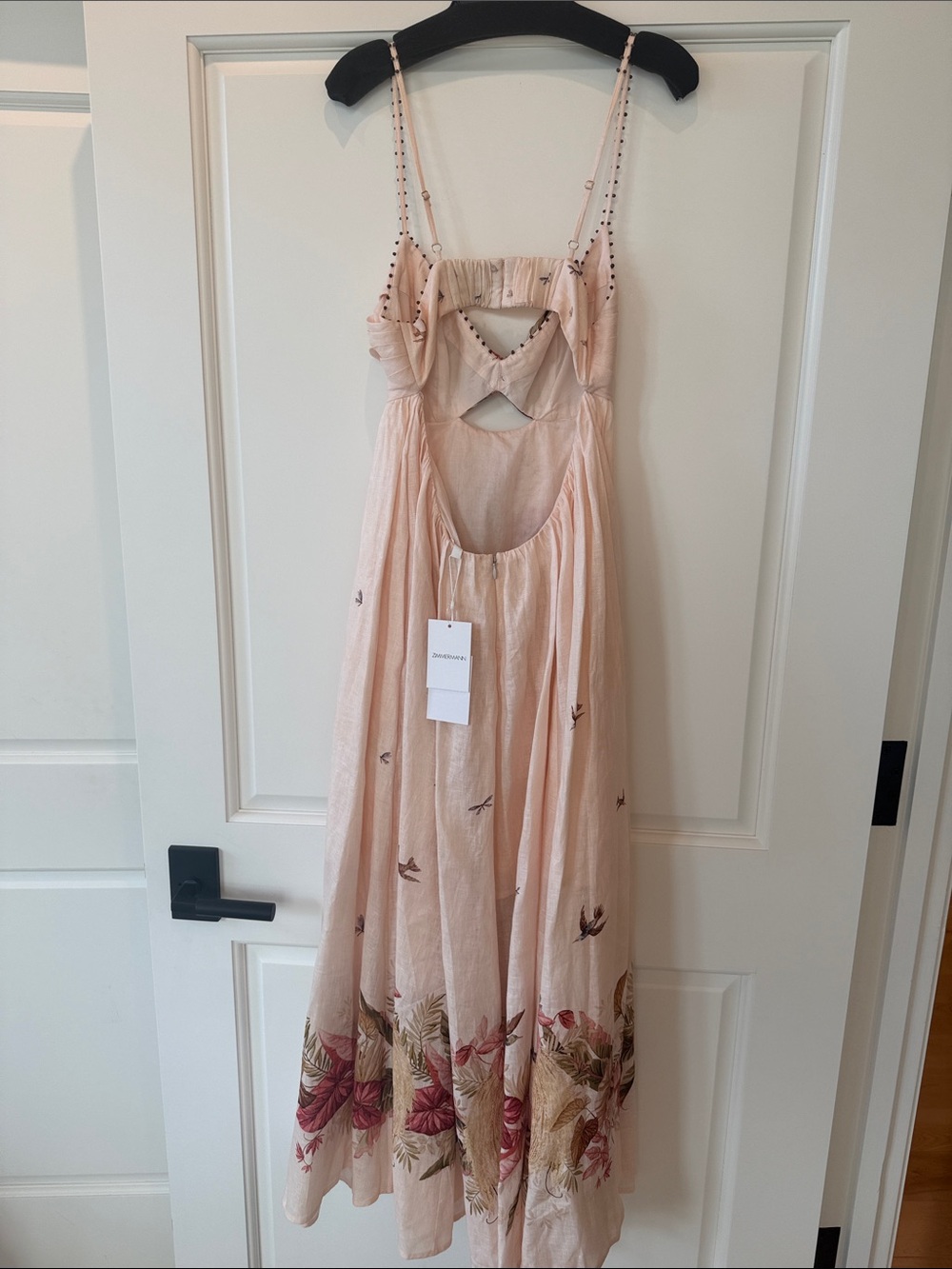 Zimmermann Ascension Twist Front Dress in Cream Palm Floral NWT - Size US 6 - Picture 2 of 13